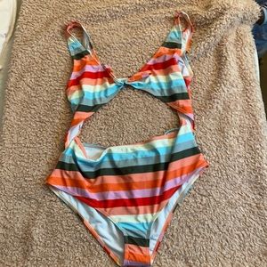 One piece cut out swim suit